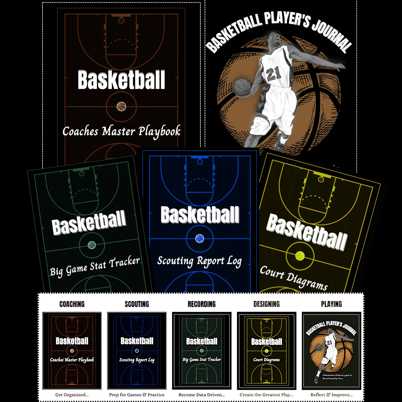 Basketball Brilliance Series five-book mockup